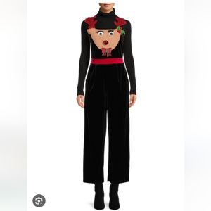 Christmas velour Overalls